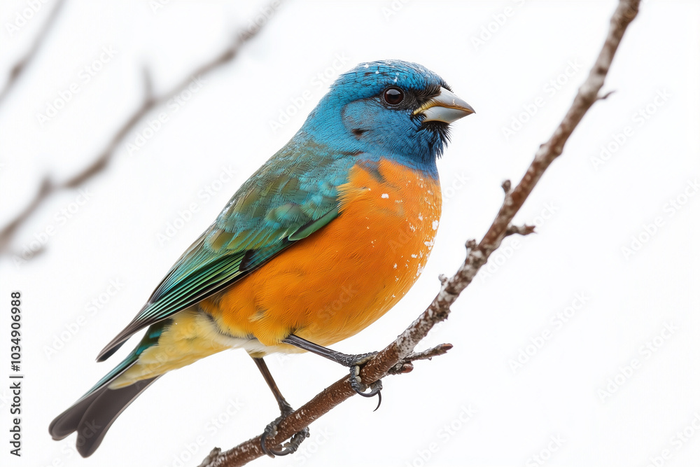 Vibrant Bird on Branch Vibrant Bird on Branch