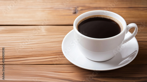 a cup of coffee on the parquet floor