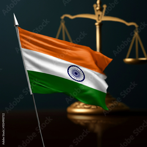 Indian flag standing proudl...