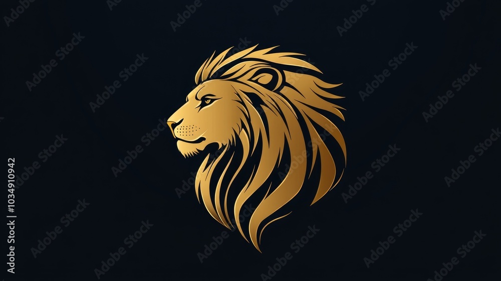 custom made wallpaper toronto digitalClassic elegant lion emblem logo featuring a golden head suitable for premium branding and design use