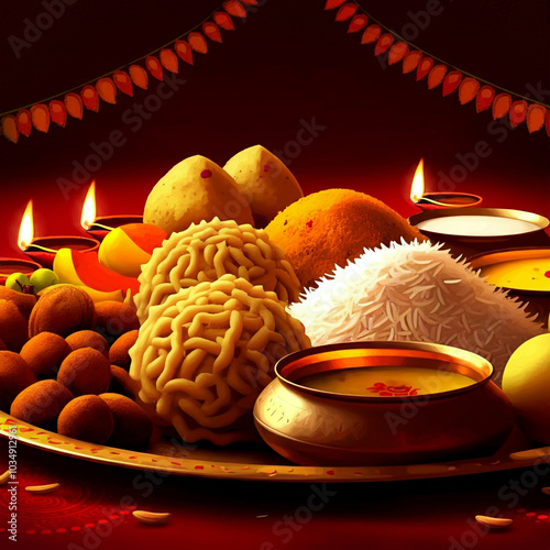 Traditional sweets and rice...