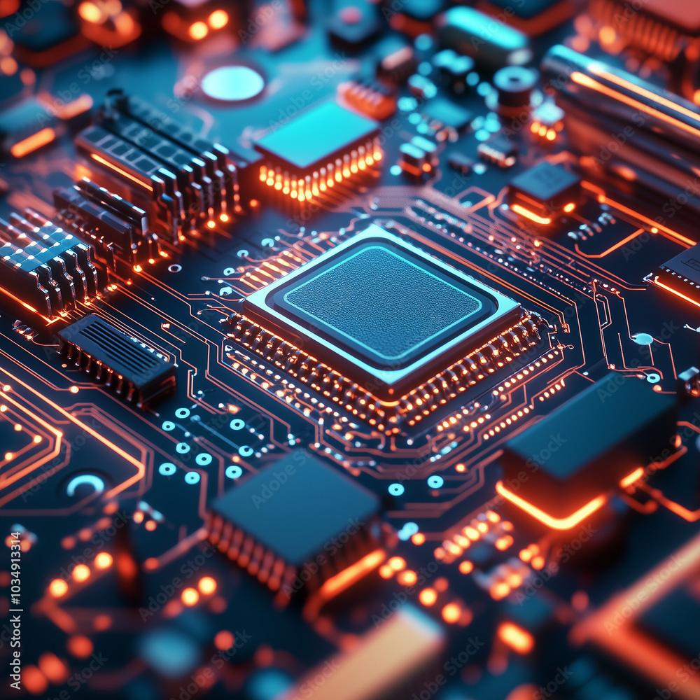 Obraz premium electronic circuit board