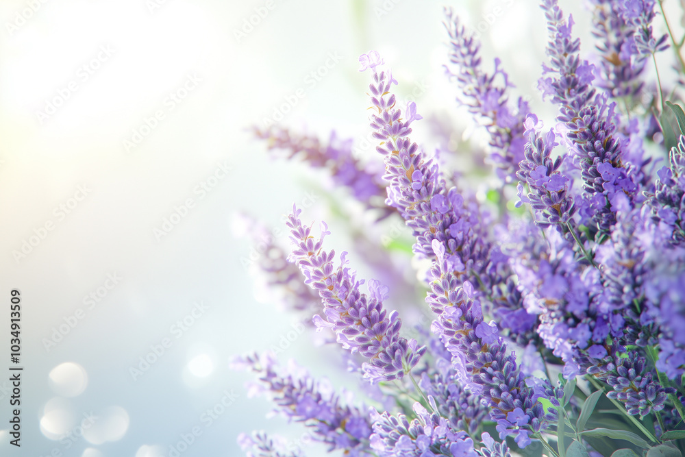 Fototapeta premium Lavender Bloom Against Soft Background