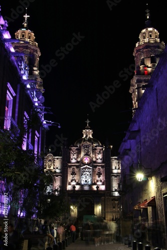 Catedral de Morelia Michoacan de noche