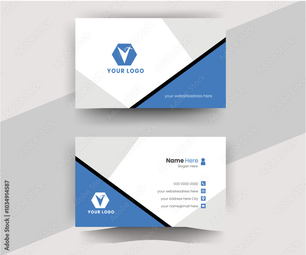 Fototapeta premium Corporate business card design template. vector illustration.