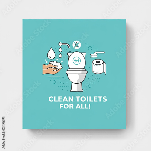 Poster advocating clean toi...