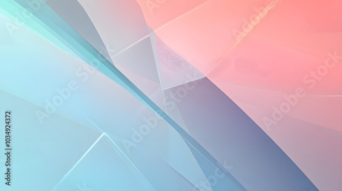 Wallpaper Mural Abstract Geometric Shapes with Pastel Color Gradient Torontodigital.ca