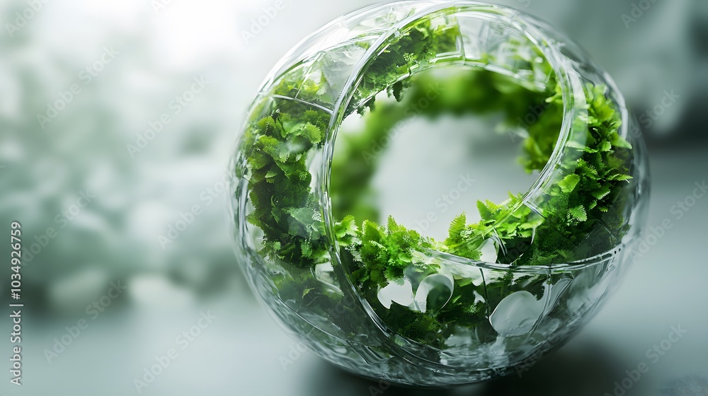 Eco science logo 3D rendering. Eco science logo 3D rendering.