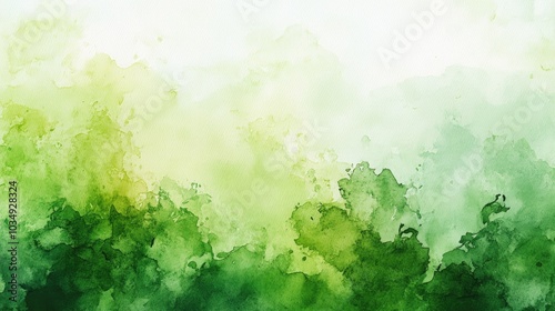 Abstract watercolor artwork featuring a green theme ideal for vibrant and fresh backgrounds