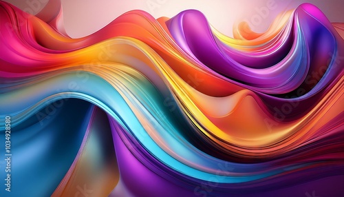 Abstract with colorful swirls and waves dynamic and mesmerizing visual experience