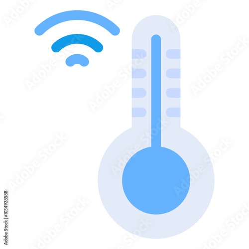 Vector Icon Temperature, thermometer, smart, weather, wifi