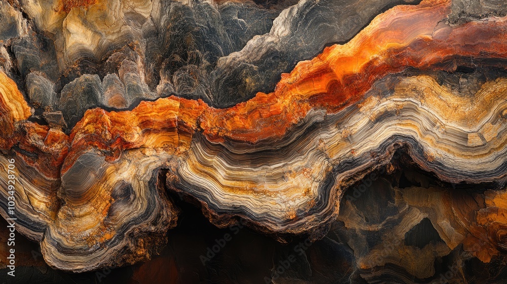 Vibrant mineralized details of petrified wood texture showcasing intricate patterns and rich colors for an appealing background Vibrant mineralized details of petrified wood texture showcasing intricate patterns and rich colors for an appealing background