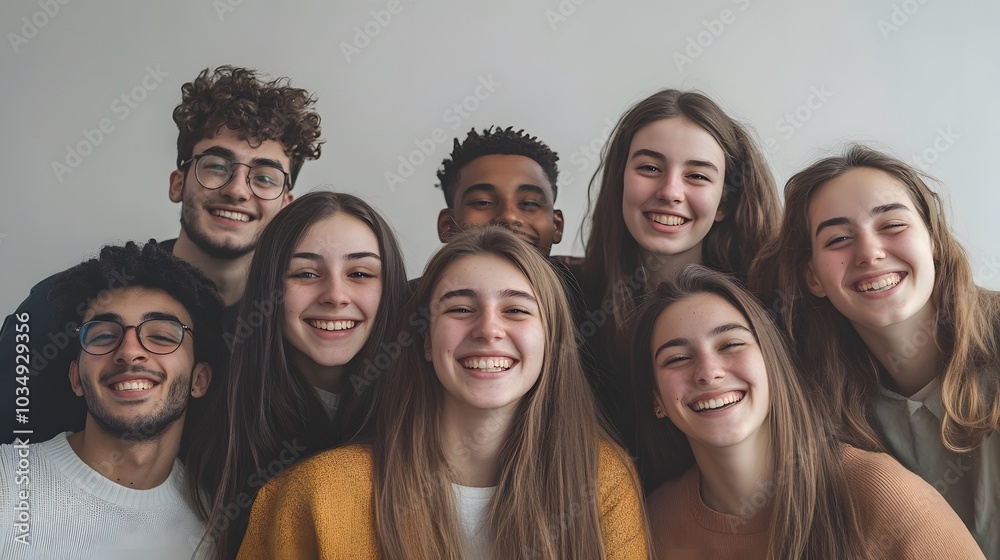 A Group of Diverse Young Adults Smiling Together A Group of Diverse Young Adults Smiling Together