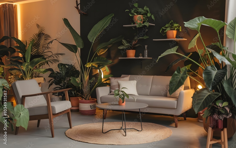 Modern Eco Friendly Living Room Design with Indoor Plants Modern Eco Friendly Living Room Design with Indoor Plants