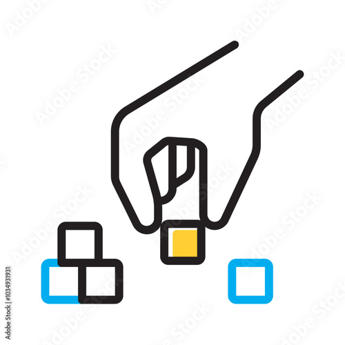 Vector multicolor icon for Select