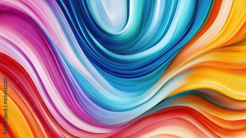 Obraz premium Colorful swirl design with smooth waves