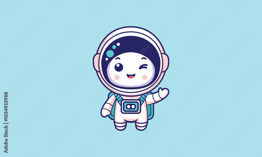 Cute astronaut vector illustration