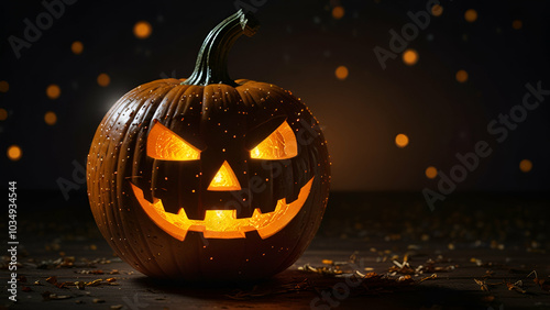  shiny halloween pumpkin photo