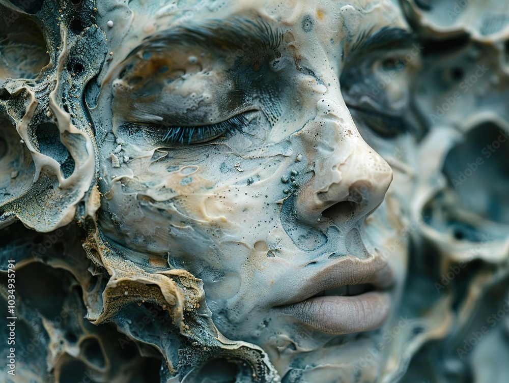 Surreal Abstract Portrait: A Dreamlike Face Surreal Abstract Portrait: A Dreamlike Face
