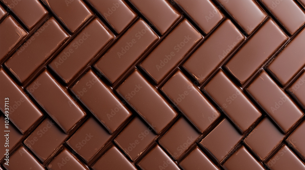 Chocolate Bars Arranged in Herringbone Pattern Chocolate Bars Arranged in Herringbone Pattern