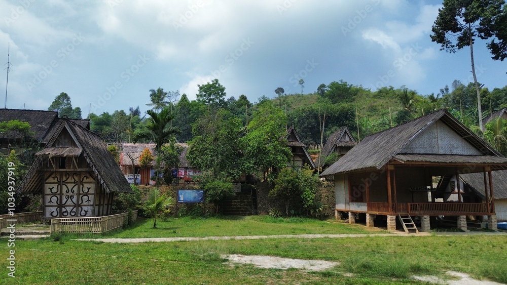 traditional house of the Sundanese tribe in Indonesia traditional house of the Sundanese tribe in Indonesia