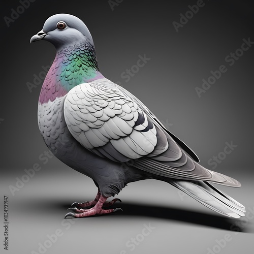 Pigeon dove bird animal sketch engraving generative ai fictional character