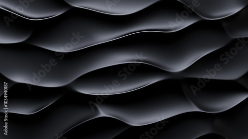  a repeating pattern of abstract, flowing waves in black.