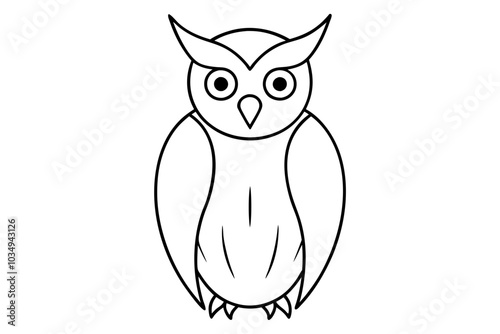 Owl Silhouette | isolated vector silhouette illustration on white background