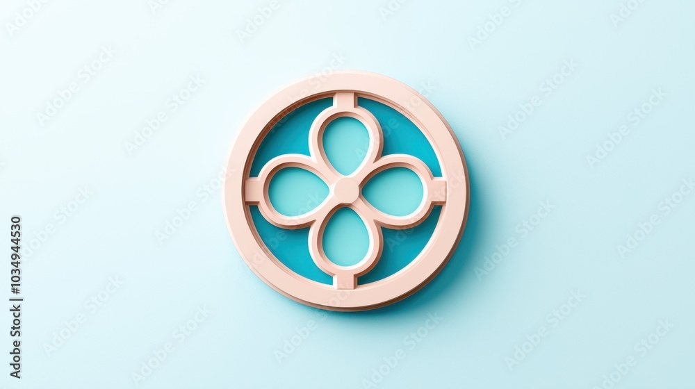 Elegant Circular Abstract Symbol in Pastel Color Palette Elegant Circular Abstract Symbol in Pastel Color Palette