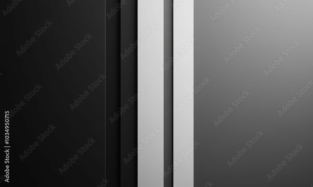 Three vertical stripes, black, white, grey. Three vertical stripes, black, white, grey.