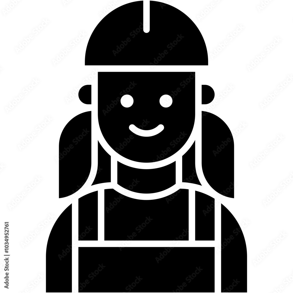 Vector Icon Young, teenager, school girl, sister Vector Icon Young, teenager, school girl, sister