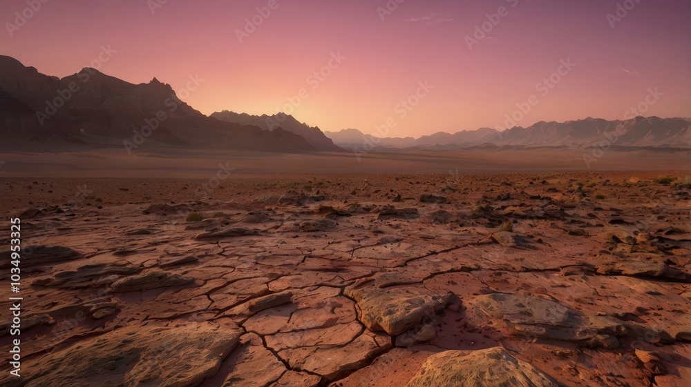 Fototapeta premium Landscape on Mars