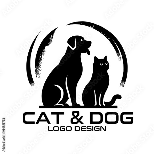 Cat And Dog Vector Logo Design photo