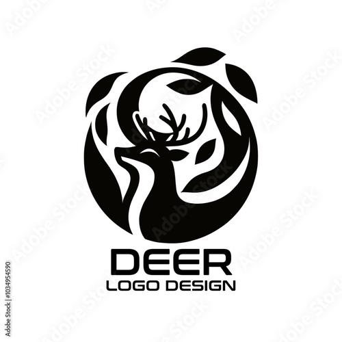 Deer Vector Logo Design photo