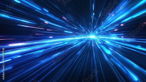 Vibrant Blue Light Burst Effect for Dynamic Backgrounds
