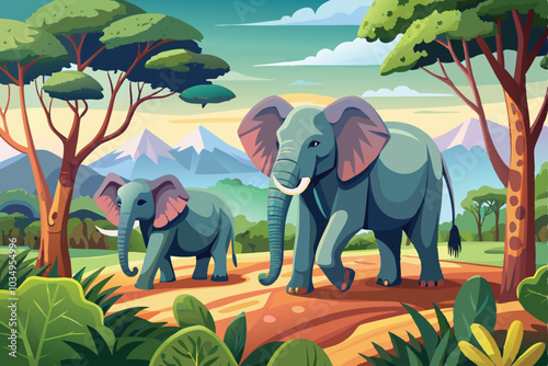 elephants in the jungle