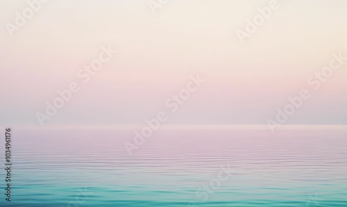 Calm water with pink and blue tones.