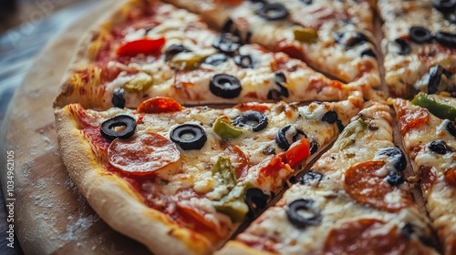 Delicious Chicago-style pizza with toppings at a local pizzeria