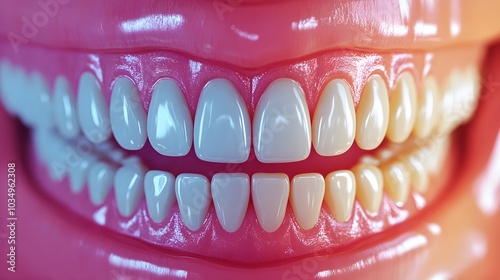 Gradual whitening of teeth over time, captured in a time-lapse, showing before, during, and after the treatment with a brilliant final smile, Digital Rendering, Bright Colors