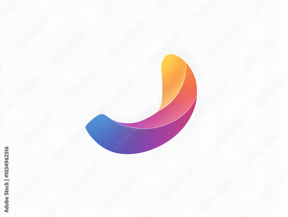 Colorful Abstract Logo Design with Gradient and Curved Shapes for Creative Branding Colorful Abstract Logo Design with Gradient and Curved Shapes for Creative Branding