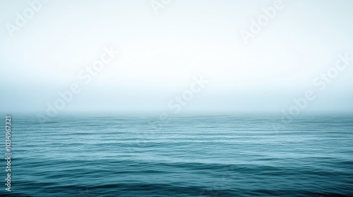 Wallpaper Mural Calm Azure Ocean Under Soft Misty Sky Torontodigital.ca