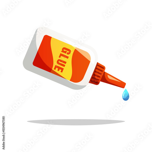 Glue bottle vector isolated on white background