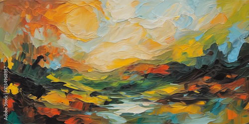 Nature landscape. Art backg...