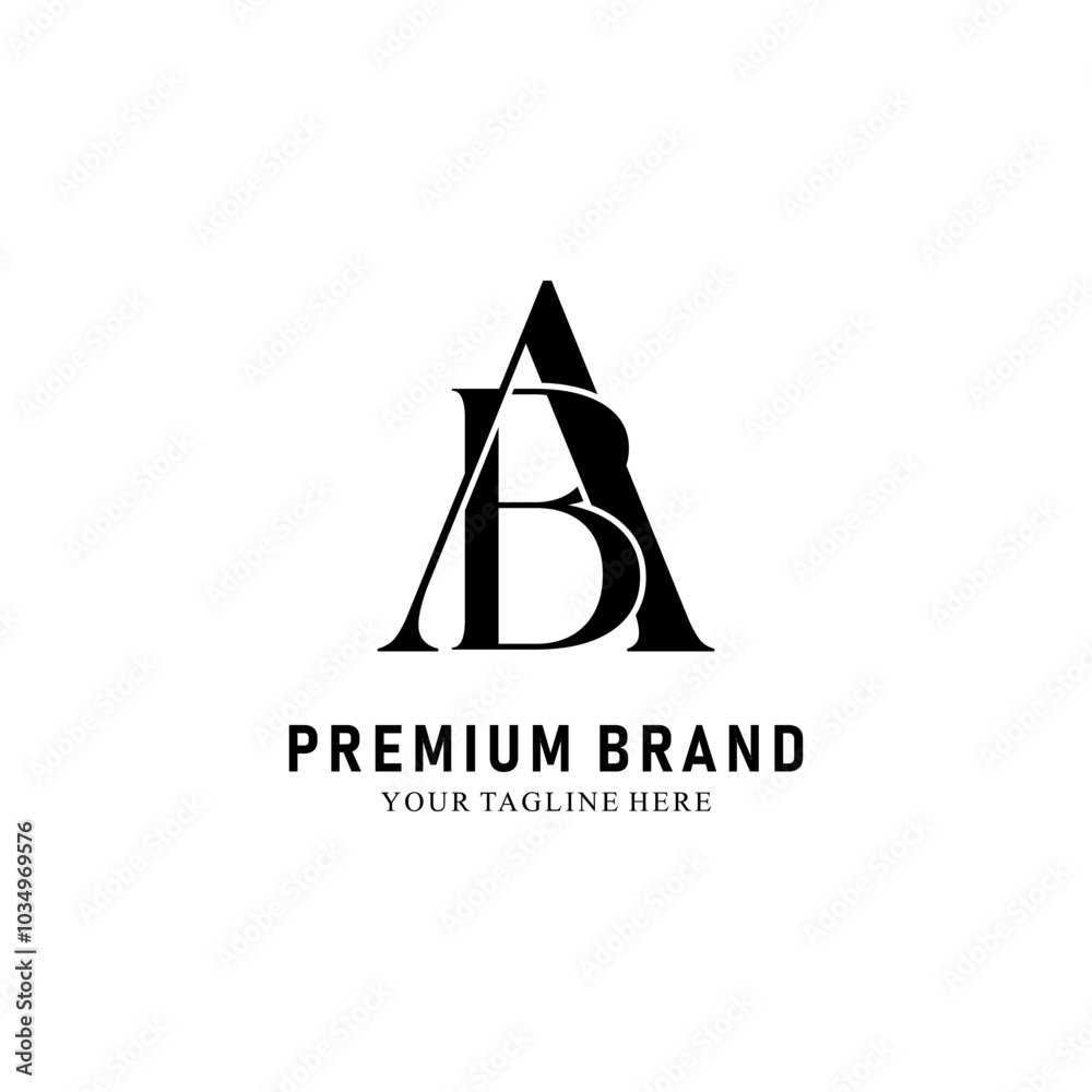 Modern Creative AB Logo Design. icon initial Based Monogram and Letters in Luxury vector Modern Creative AB Logo Design. icon initial Based Monogram and Letters in Luxury vector