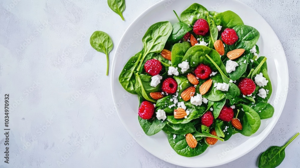 Fresh Spinach Salad with Berries and Nuts