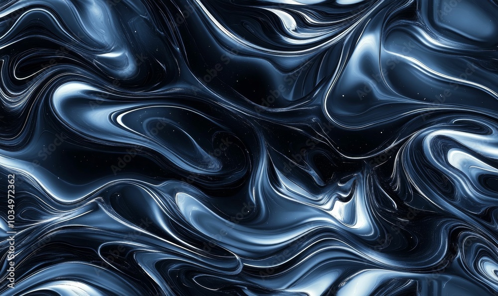 Abstract blue and black swirl pattern. Abstract blue and black swirl pattern.