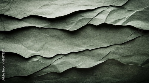 Wallpaper Mural A close-up of textured, crumpled paper in varying shades of grey, showing intricate folds and shadows that create depth and visual interest. Torontodigital.ca