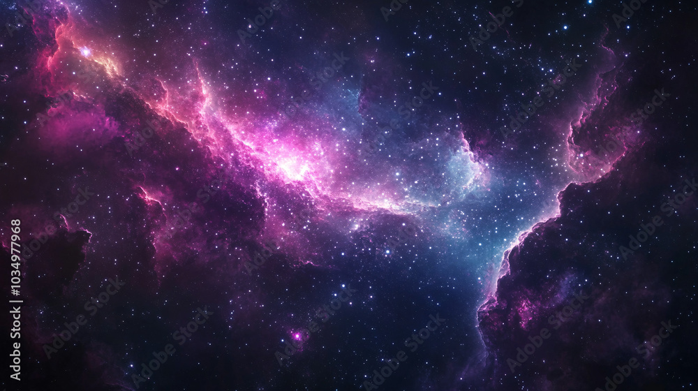 purple and blue nebula with stars in deep space galaxy background purple and blue nebula with stars in deep space galaxy background