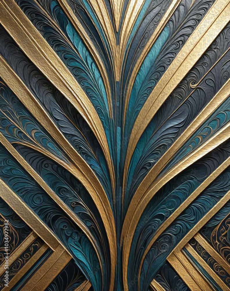 Oil painting . Abstract luxury art deco pattern, golden artistic background Oil painting . Abstract luxury art deco pattern, golden artistic background