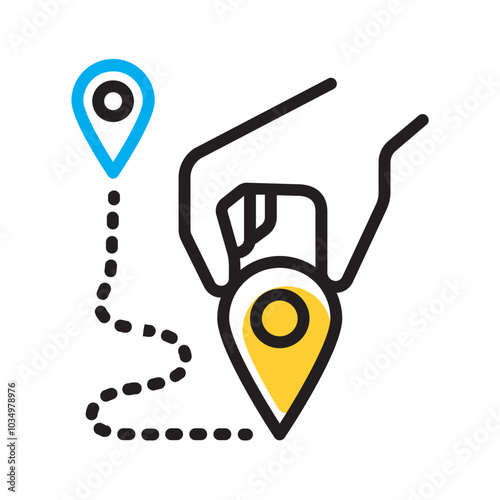 Vector multicolor icon for Change address